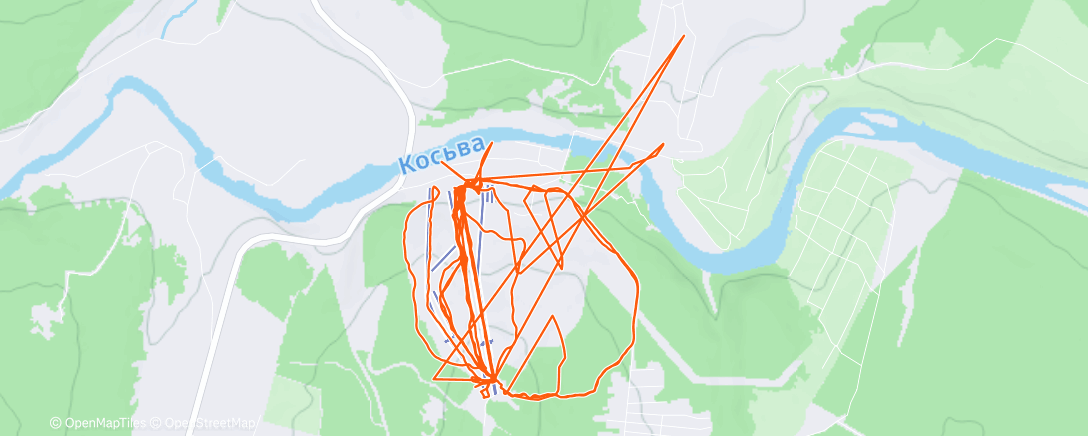 Map of the activity, Открытие сезона в Губахе . снега море ....