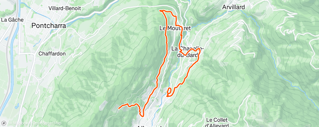 Map of the activity, Sortie BR au Moutaret