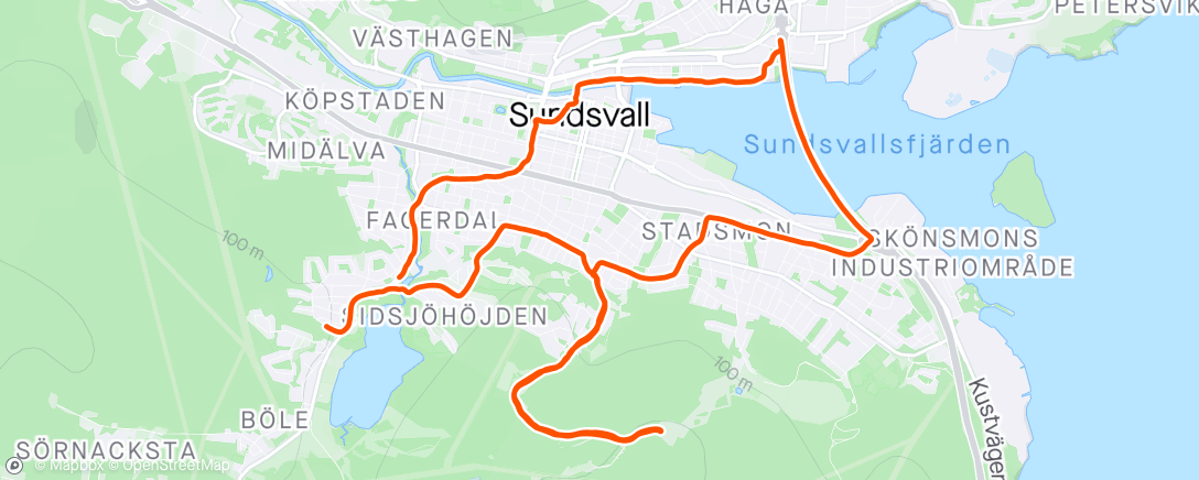 Map of the activity, Sunssvallsrunda i ☀️☀️☀️☀️☀️