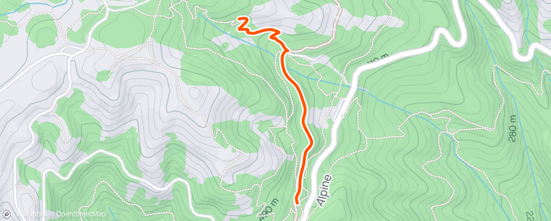 Mapa de la actividad (Evening Hike)