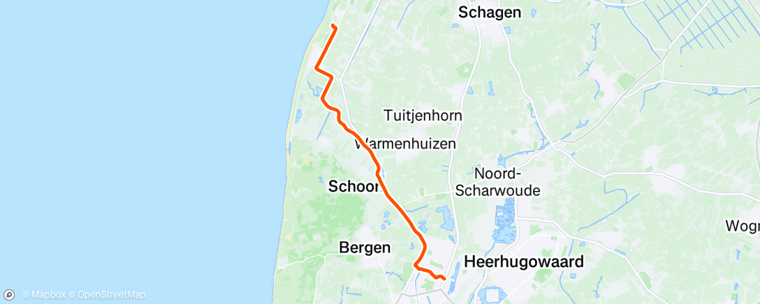 Map of the activity, Woon-werk rit terug #39