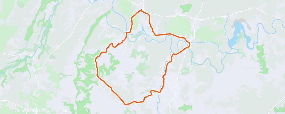 Map of the activity, Bicicleta de montaña por la tarde