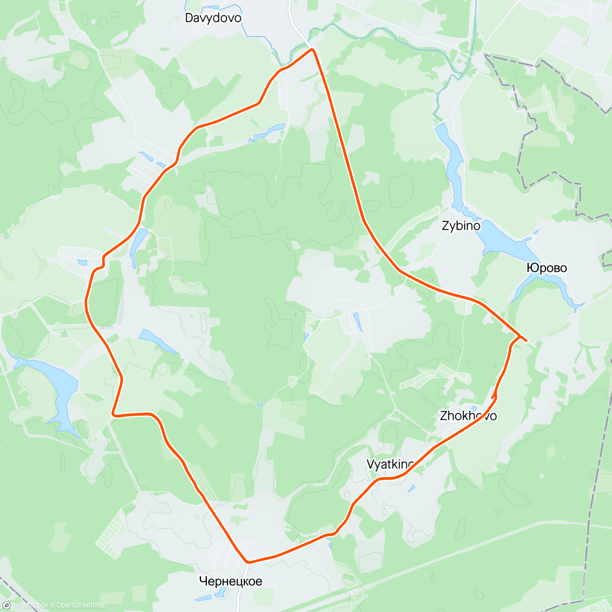 Map of the activity, Tour de Klenovo 100 km категория B