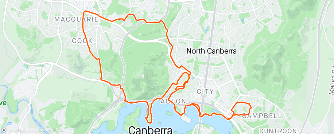 Map of the activity, Leisurely Lunch spin