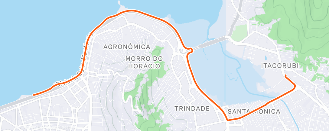 Map of the activity, Pedalada matinal
