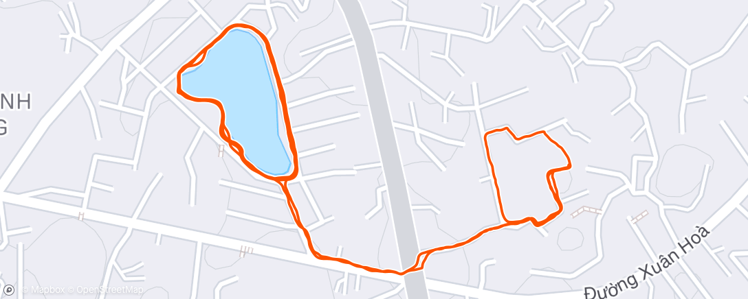 Map of the activity, Afternoon Run