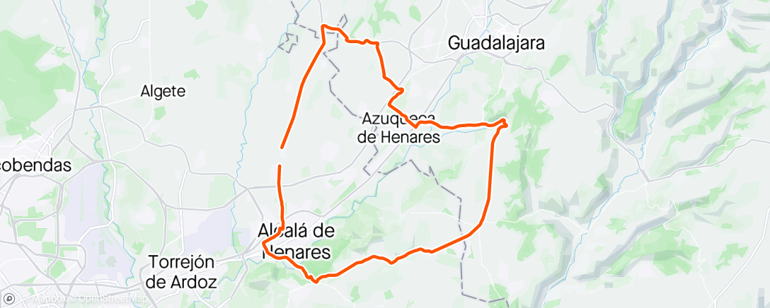 Map of the activity, ROAD Camarma-Chiloeches-Anchuelo 20240420