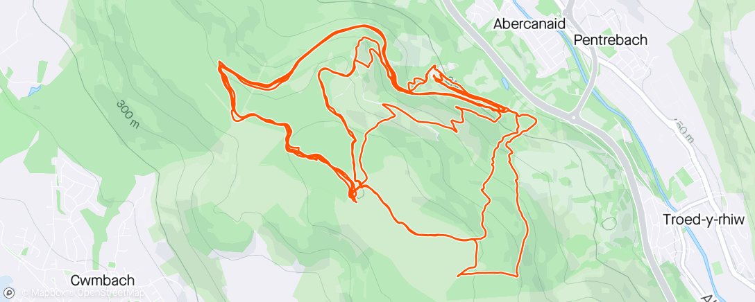 Map of the activity, Bike park wales