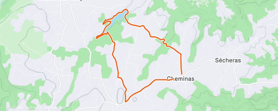 Map of the activity, Marche dans l'après-midi