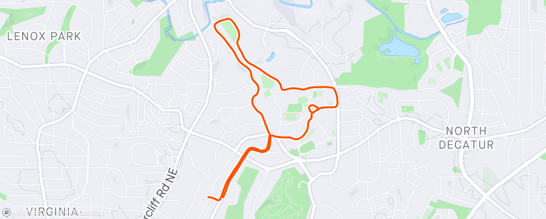 Map of the activity, Run with G