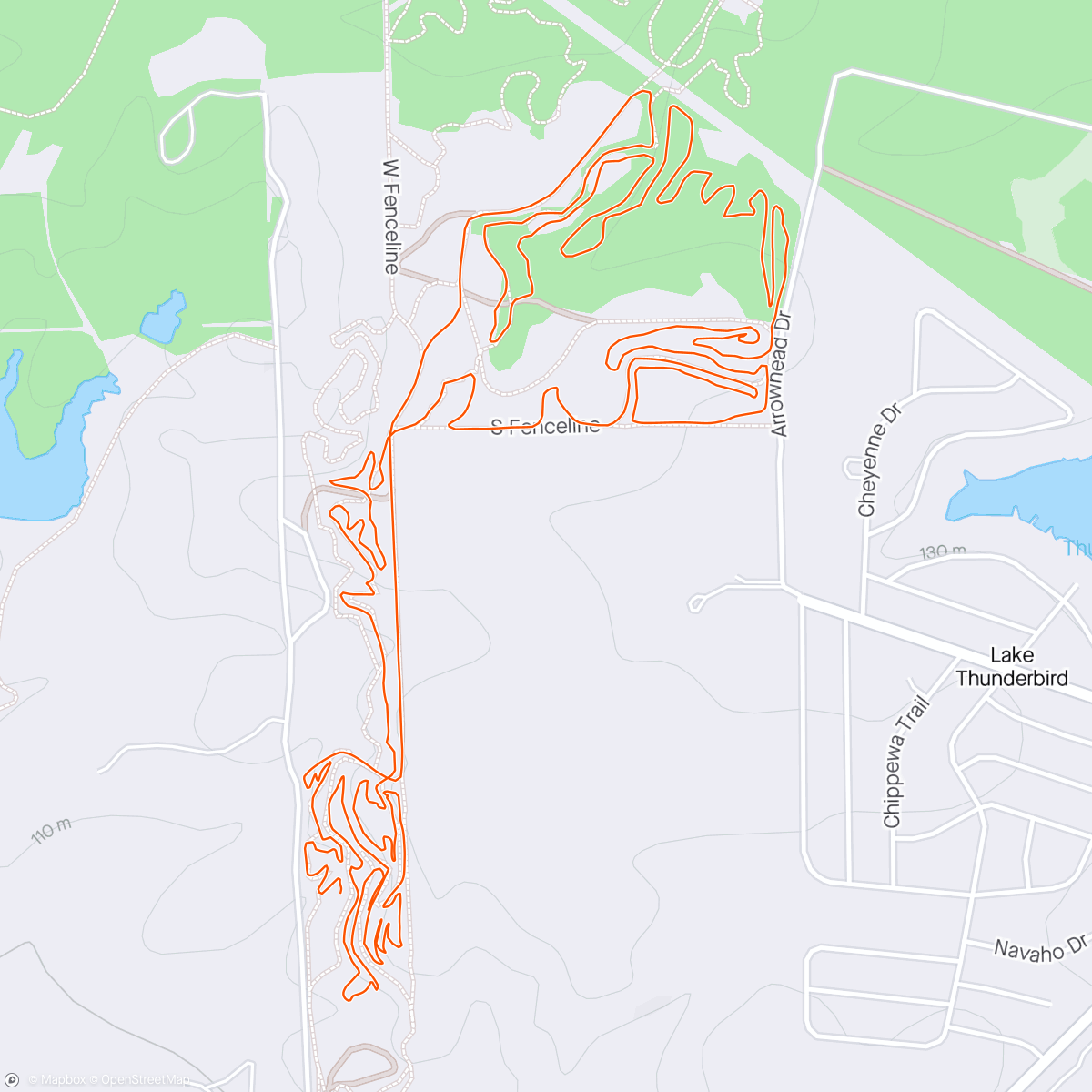 Map of the activity, Just clearing cobwebs One trail at a time