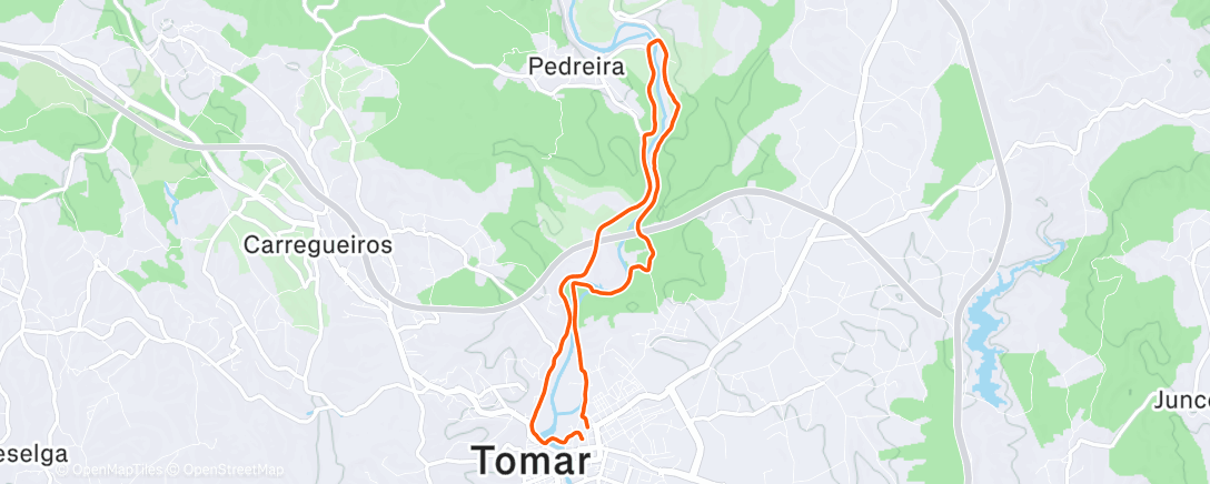 Map of the activity, Corrida da hora do almoço