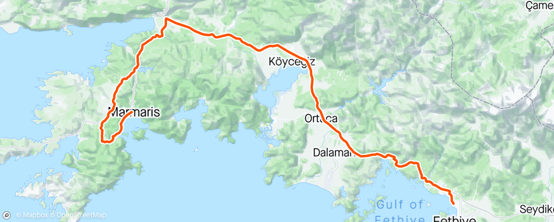 Map of the activity, Presidential Cycling Tour of Türkiye stage 3