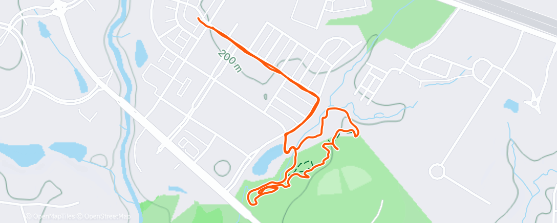 Map of the activity, Lunch Run
