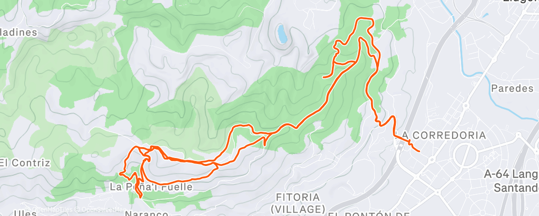 Map of the activity, Naranqueo