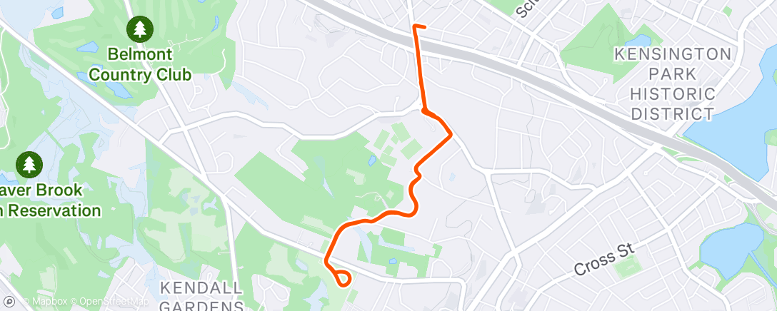 Map of the activity, Morning Run