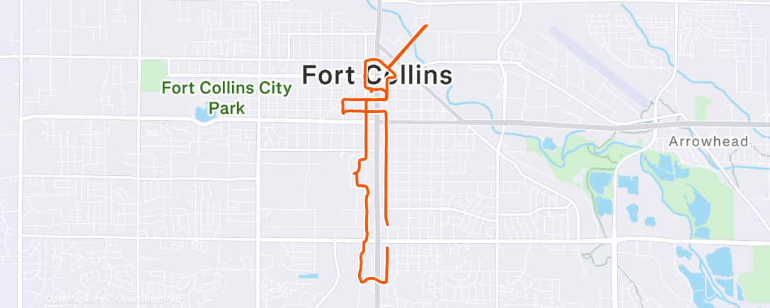 Map of the activity, Foco bike to work day