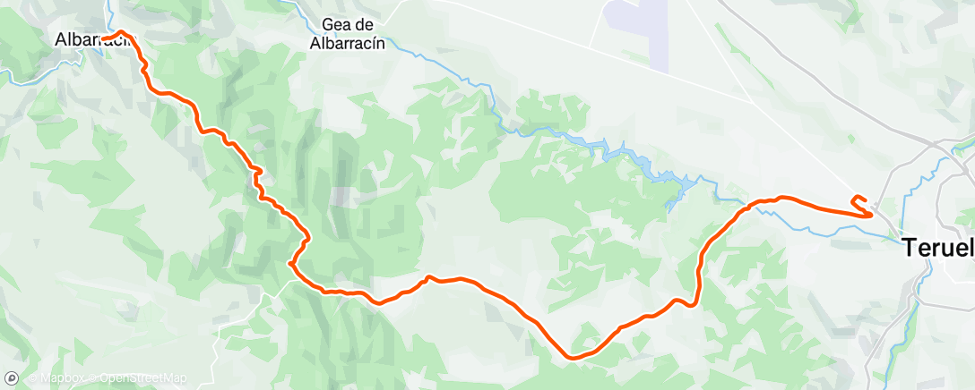 Map of the activity, Afternoon Ride