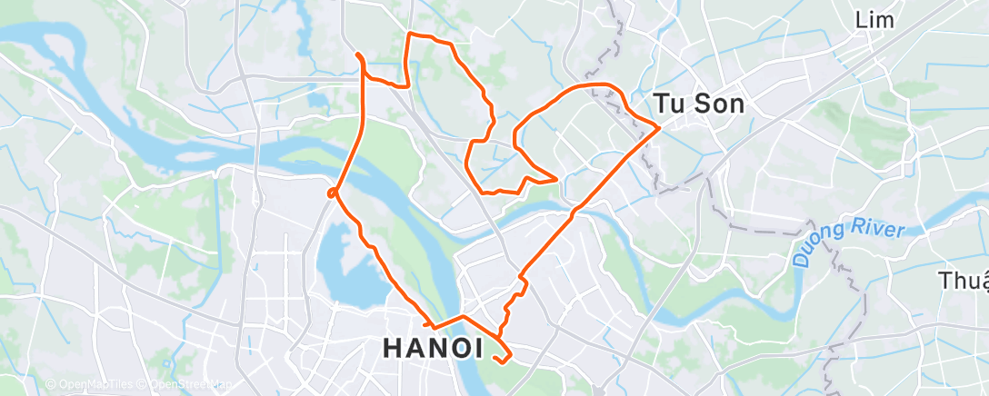 Map of the activity, Afternoon Ride