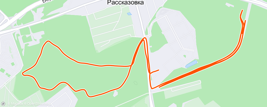 Map of the activity, Afternoon Run