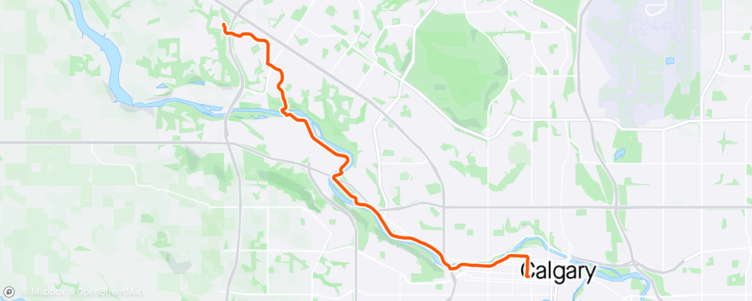 Map of the activity, Night Ride Home from the National