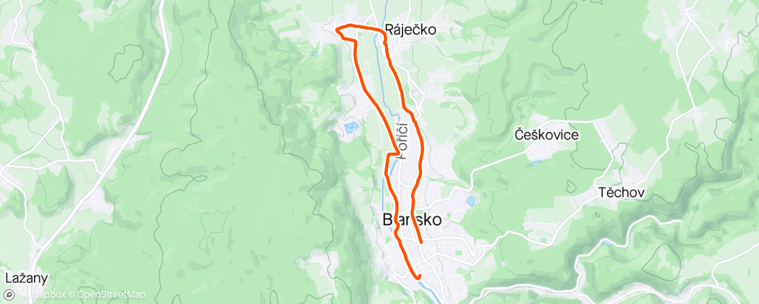 Map of the activity, Blansko - Spešov