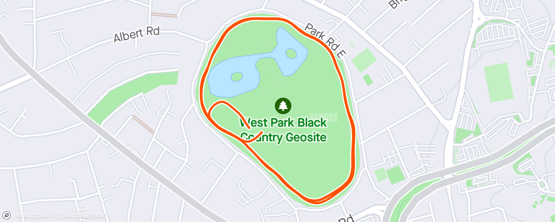 Map of the activity, Wolverhampton Parkrun