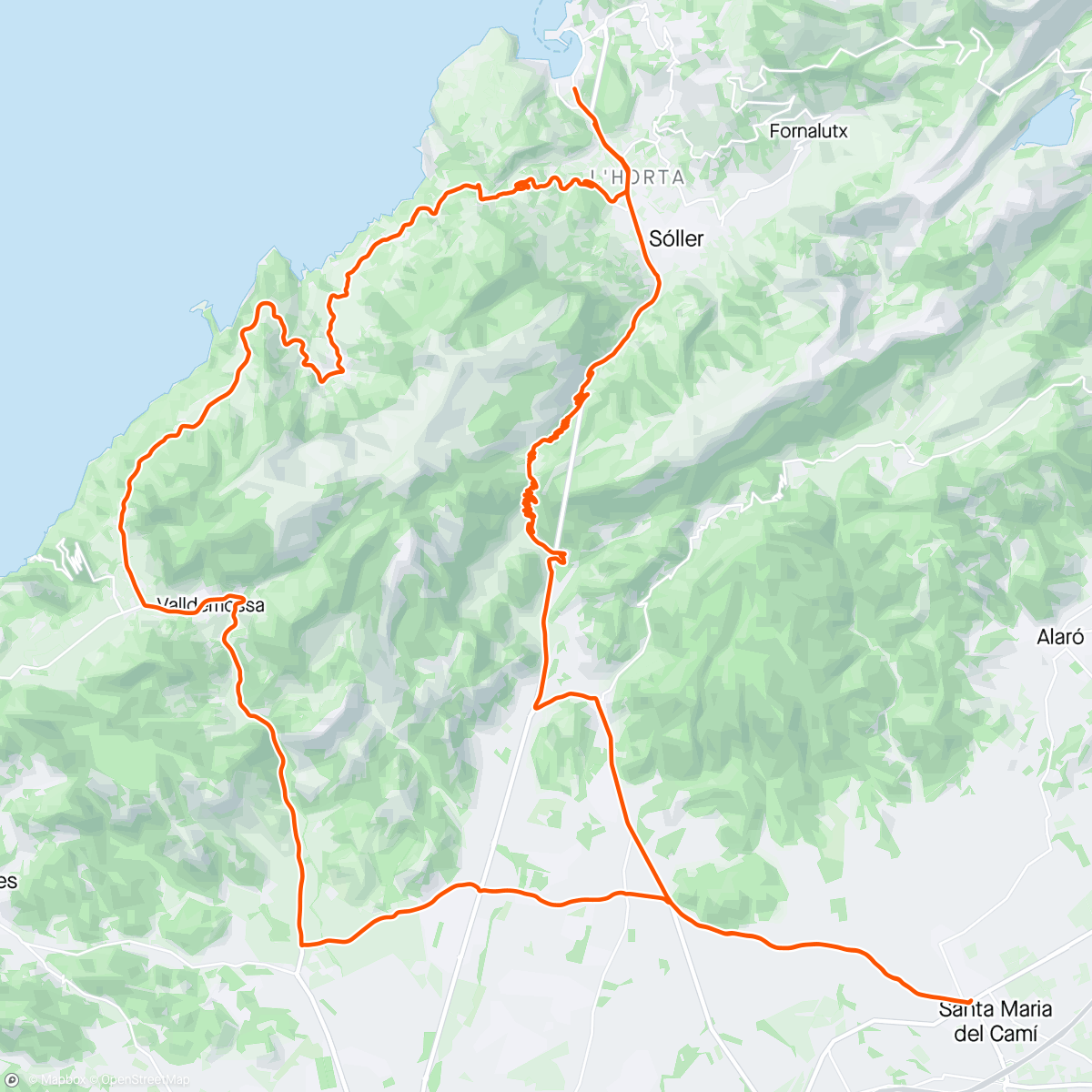 Mapa de la actividad (Cycling)