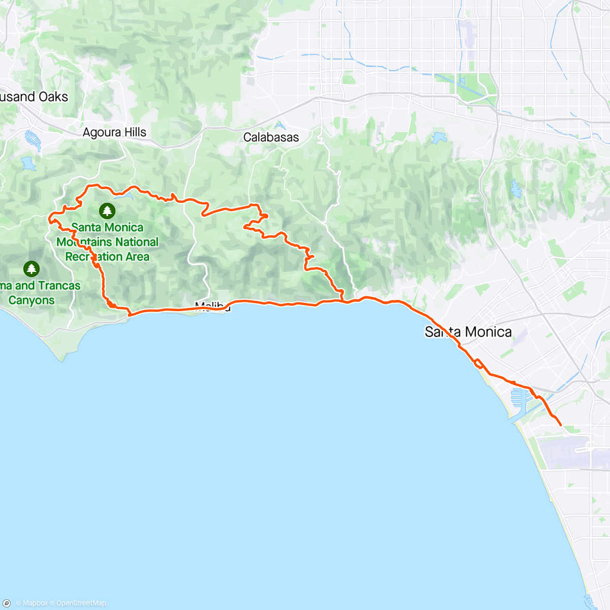 Map of the activity, Canyons loop