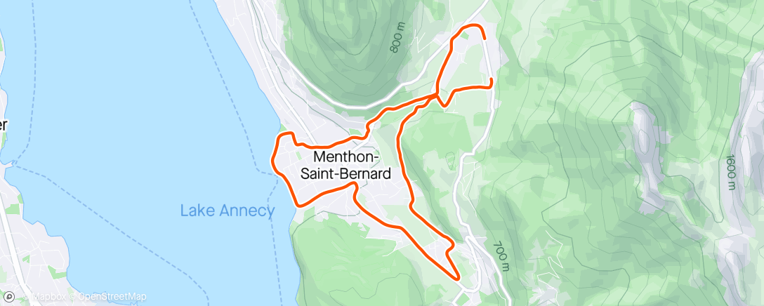 Map of the activity, Bluffy - Menthon