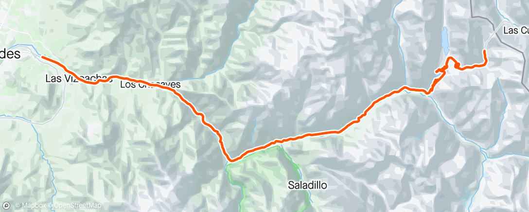 Map of the activity, South American Epic Day 87