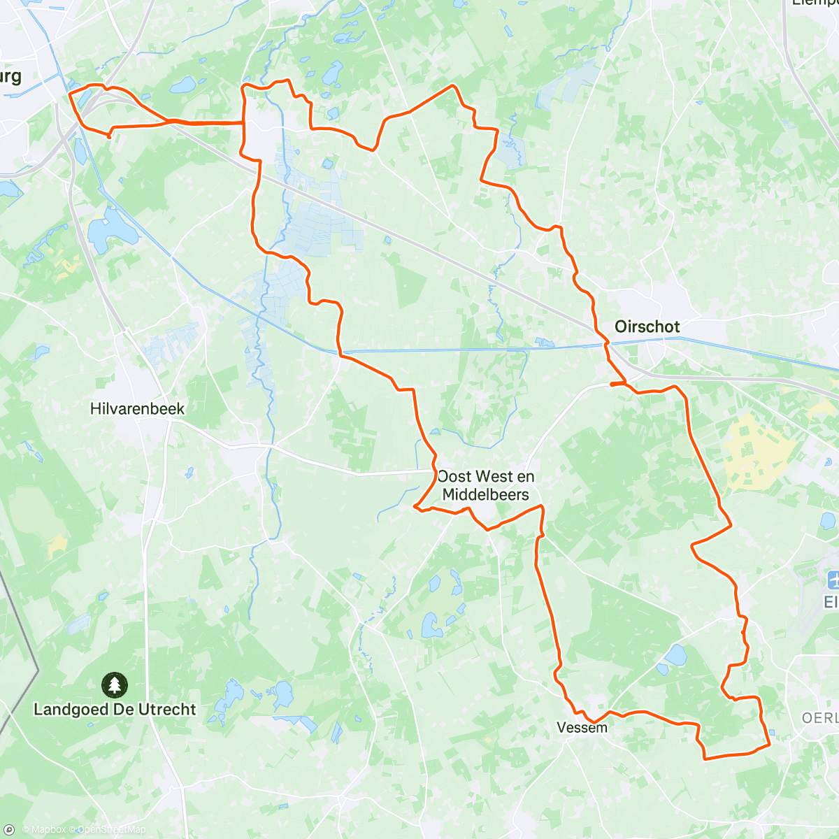 Map of the activity, Abdijentocht La Trappe 2025