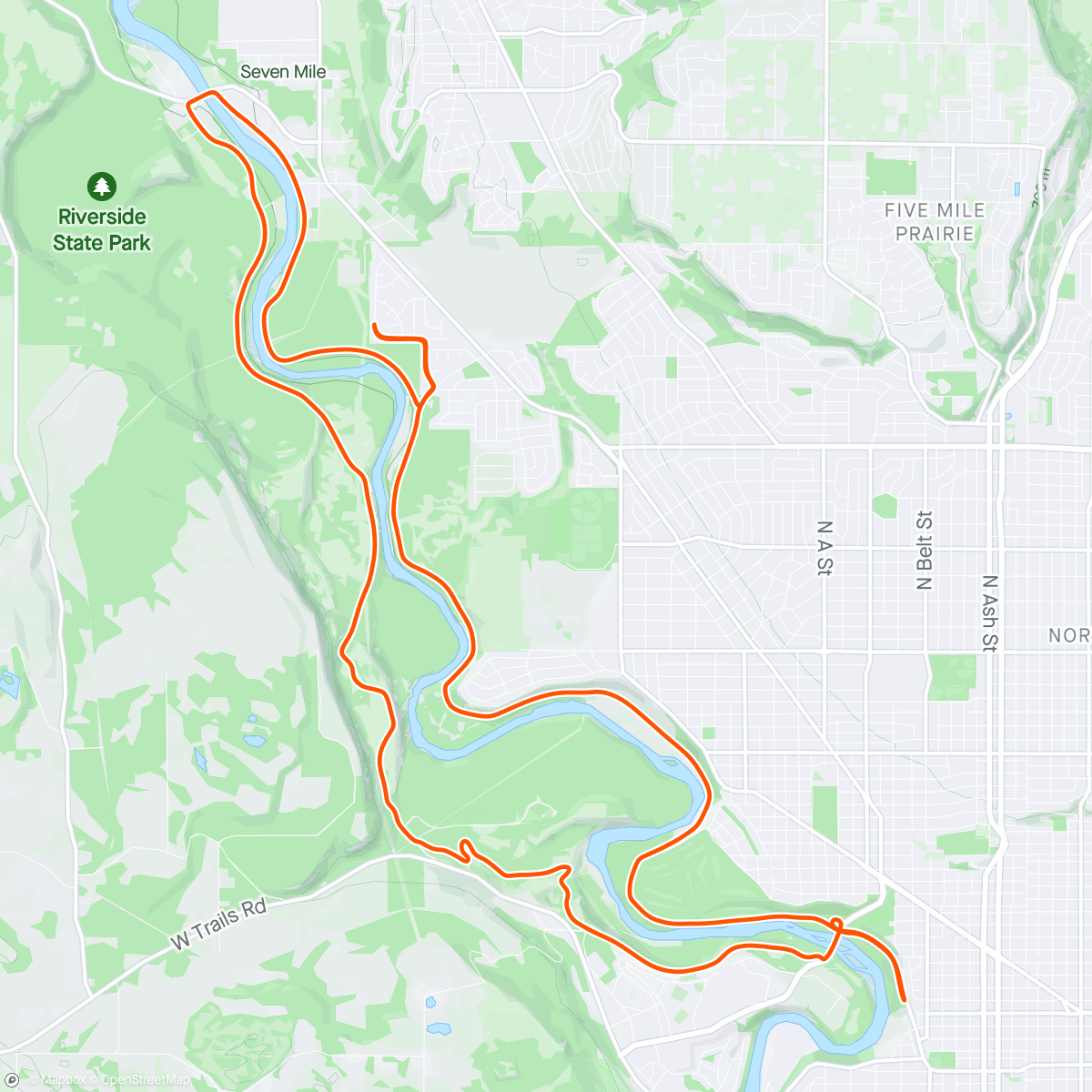 Map of the activity, River Loop