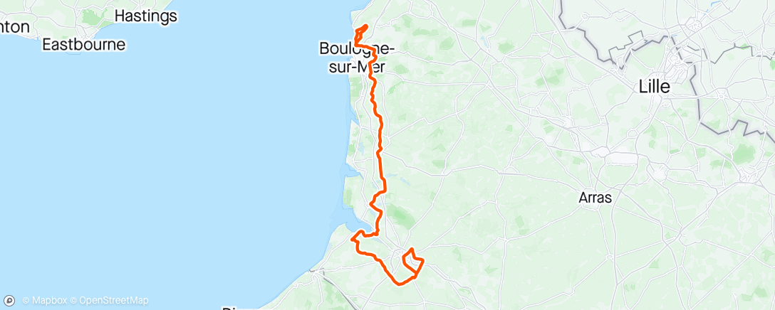 Map of the activity, 4 Jours de Dunkerque étape 2