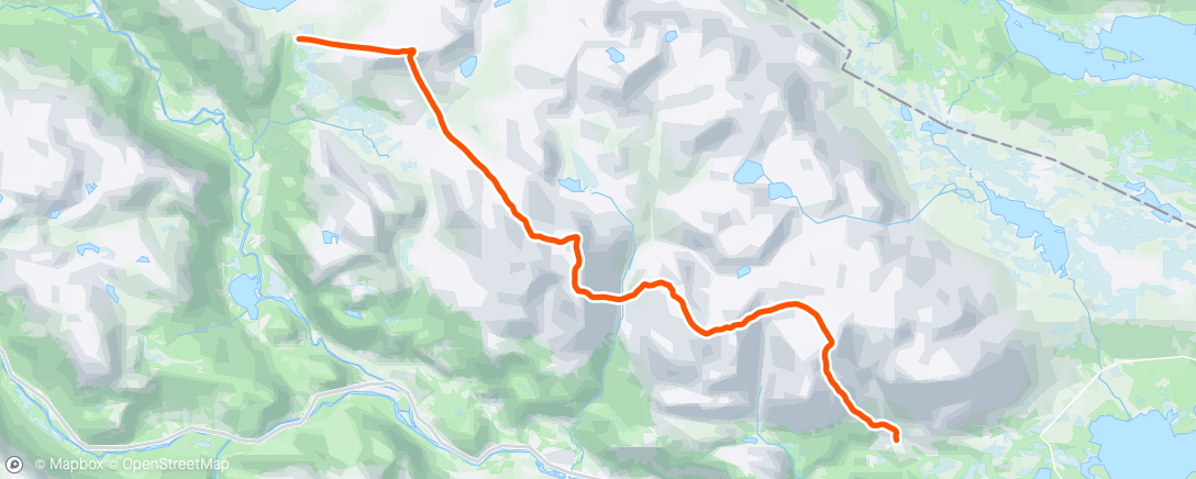 Map of the activity, Hemsedal vest til øst