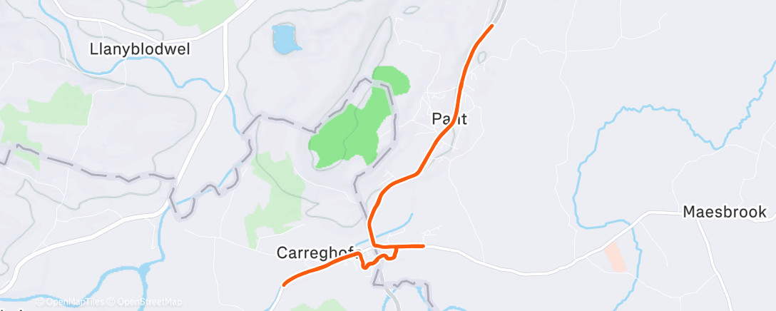 Map of the activity, Morning Run