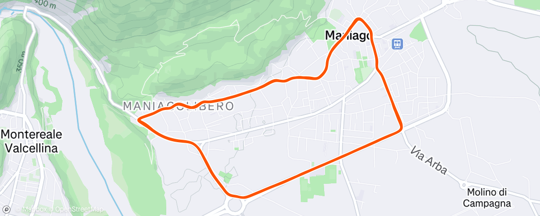Map of the activity, Para-Cycling Road World Cup - Maniago, Italy