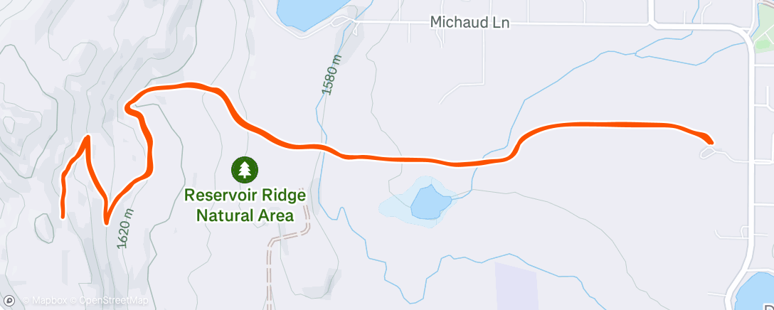 Map of the activity, Morning Trail Run