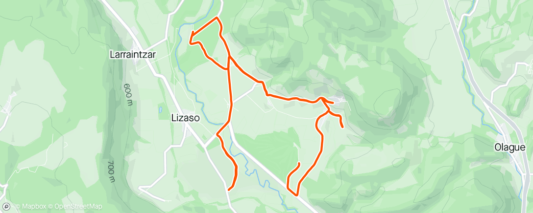 アクティビティ「Ulzama trail 2.0」の地図