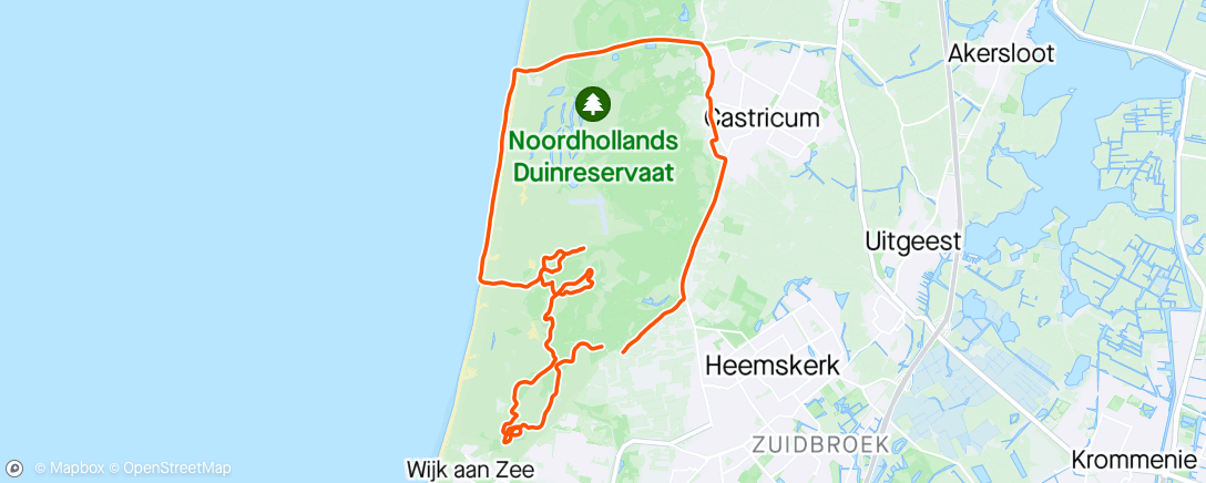 Map of the activity, Duinen en Strandje