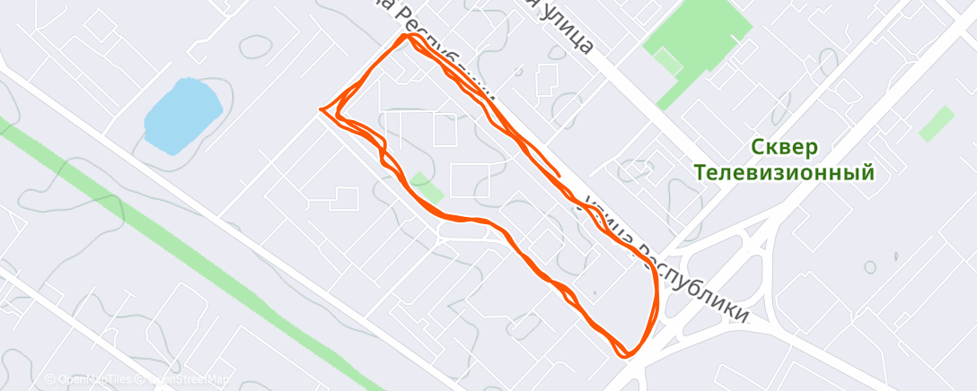 Map of the activity, Ночной забег