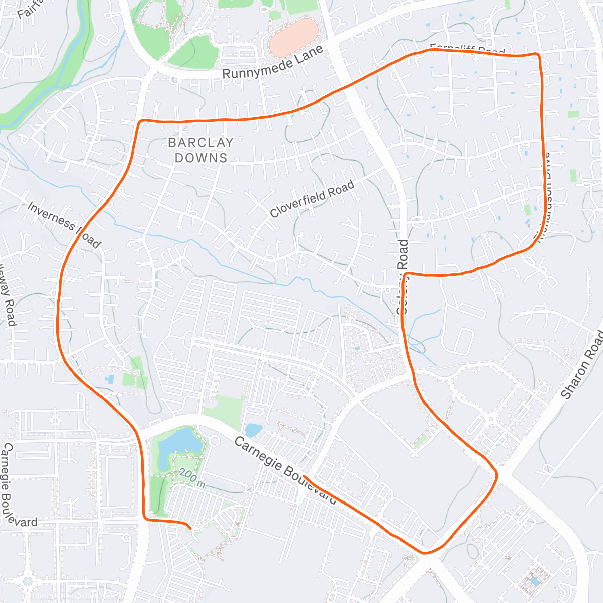 Map of the activity, Turkey Trot