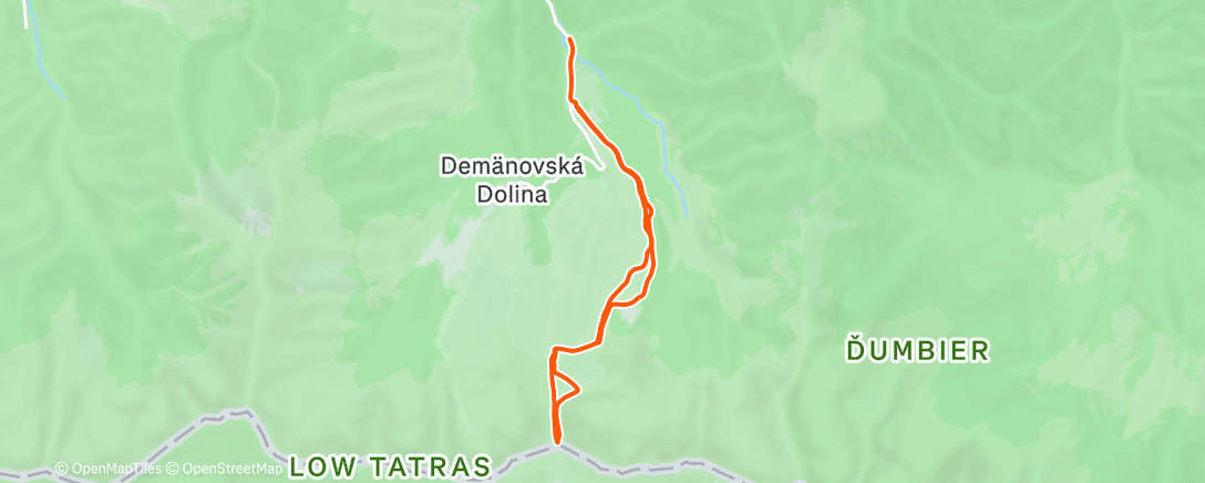 Map of the activity, Lunch Backcountry Ski