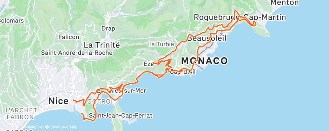 Mappa dell'attività Morning Ride