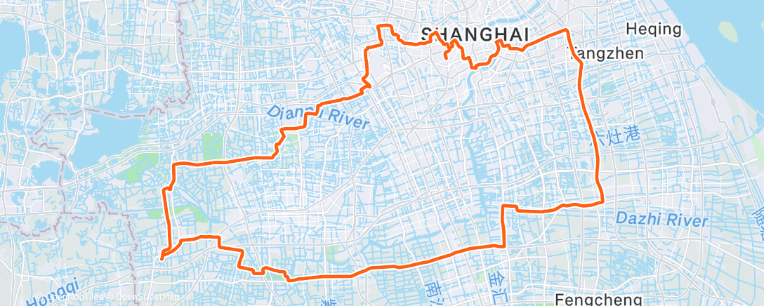 Map of the activity, 晨间骑行