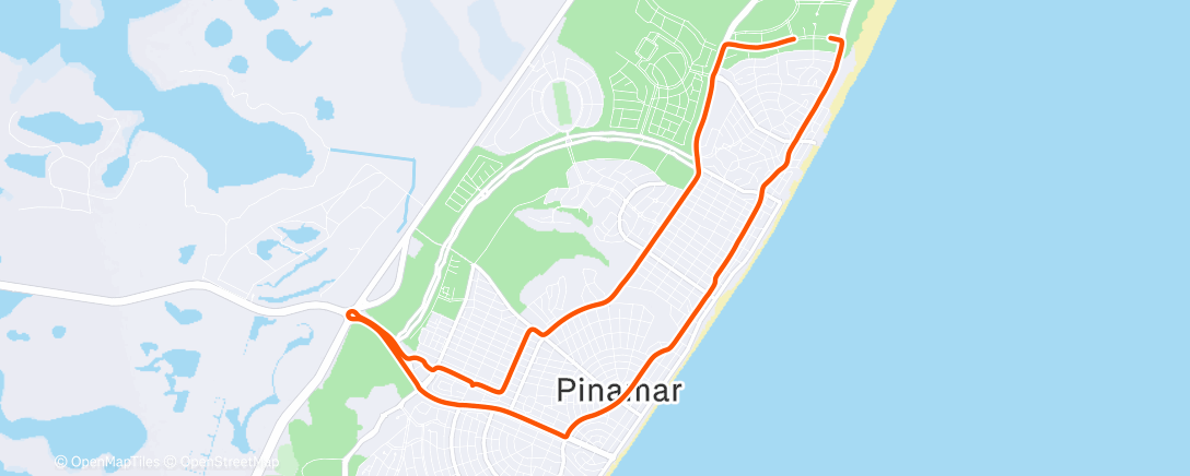 Map of the activity, Vuelta ciclista vespertina