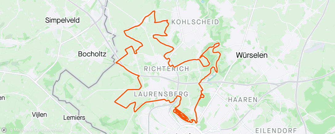 Map of the activity, UCI gravelworldseries aachen
