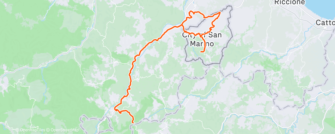 Map of the activity, Pedalata mattutina