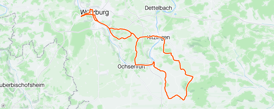 Map of the activity, Cycling Community Würzburg