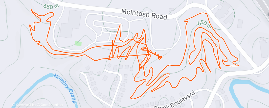 Карта физической активности (Afternoon Mountain Bike Ride)